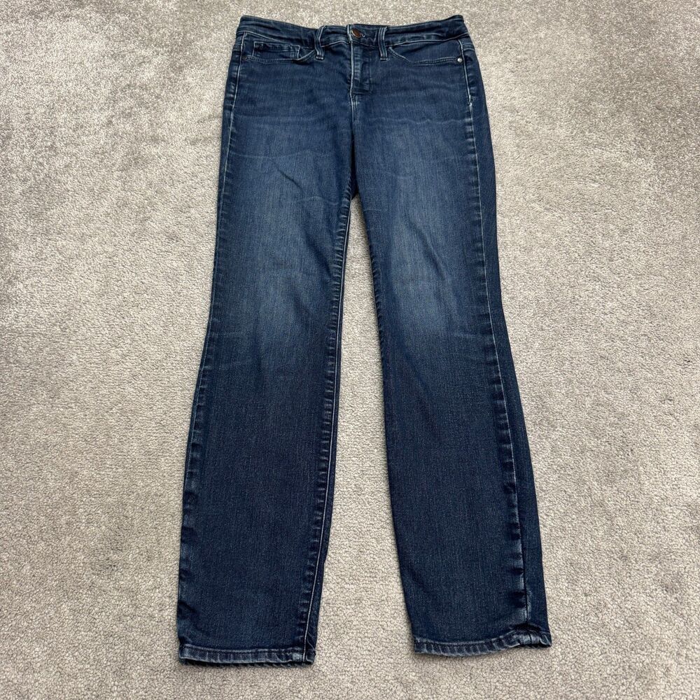 Athleta Sculptek Skinny Denim Jeans Womens 6 Blue Dark Wash High Rise Stretch